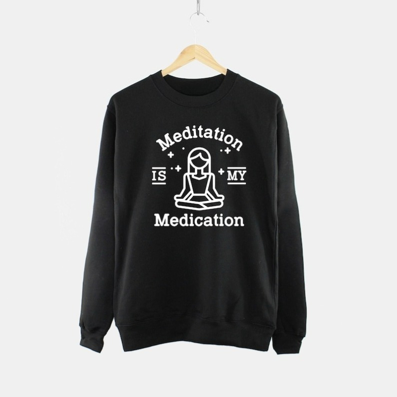 Pilates Yoga Jumper - Sweat-shirt de méditation-la médiation est mon
