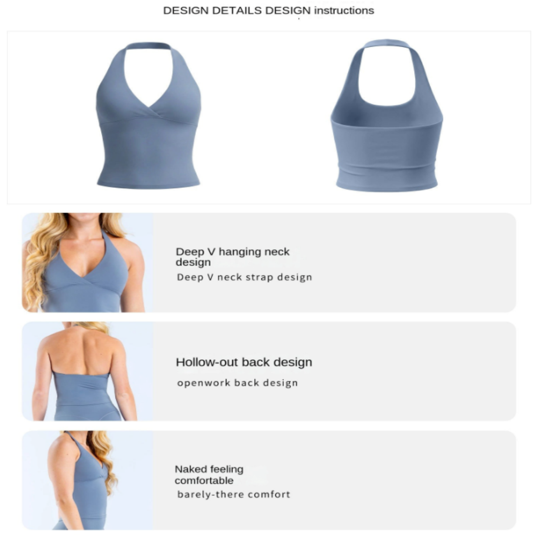 Débardeur de yoga à col halter - Pilates Vs Yoga avis et prix