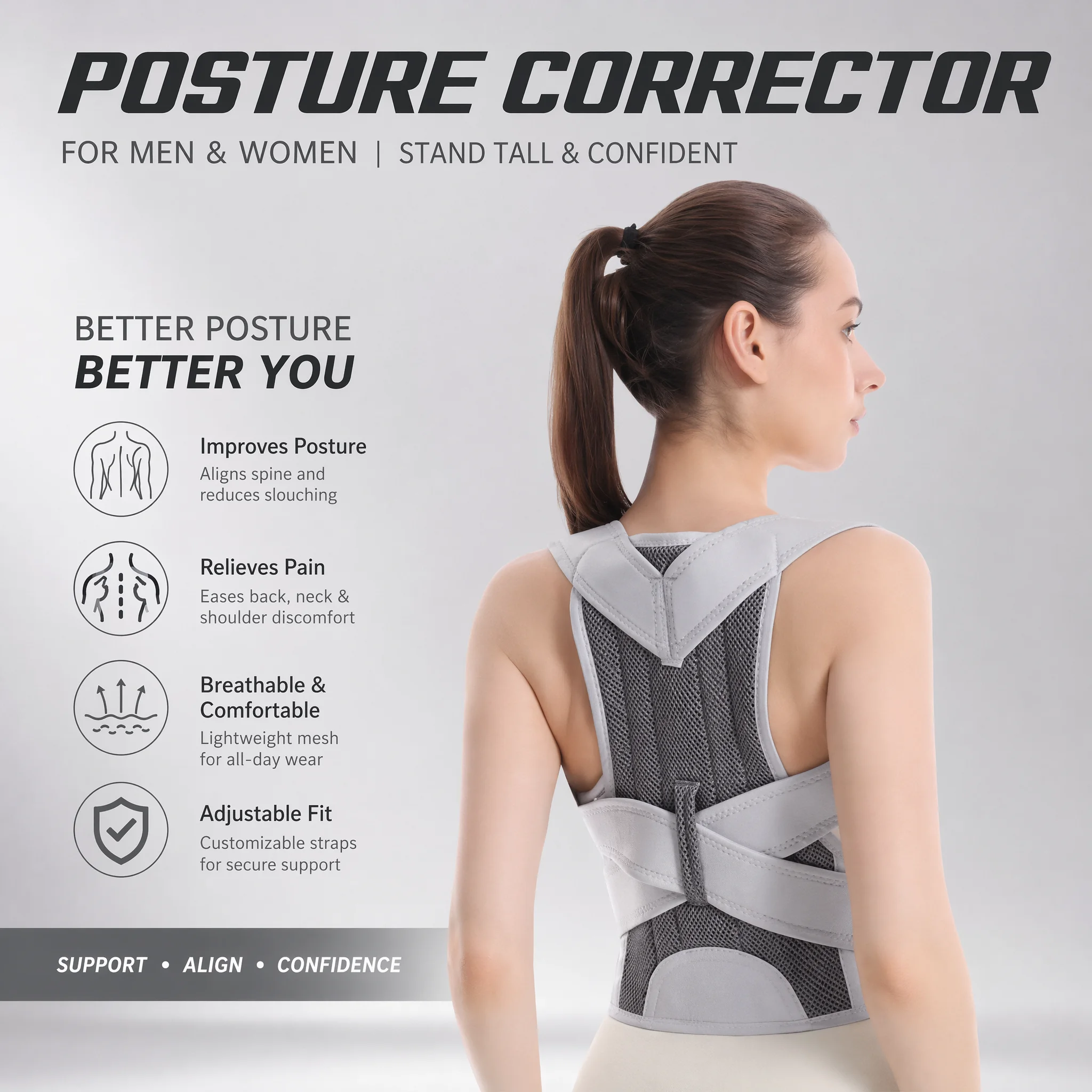 Nouvelle conception de ceintur - Posture Pole Corrector avis et prix