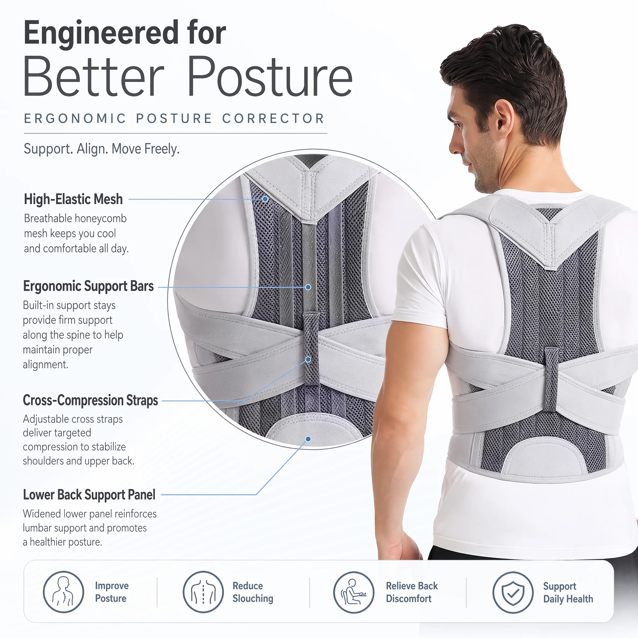 Nouvelle conception de ceintur - Posture Pole Corrector avis et prix